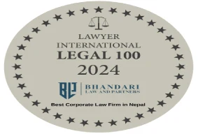 Lawyer International Legal 100 Award 2024 for Best Corporate Law Firm in Nepal