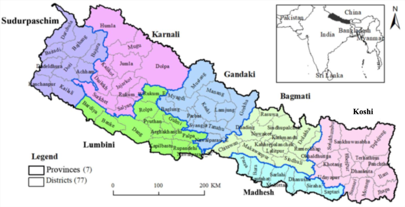 Map of Nepal